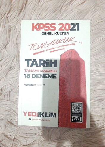 KPSS - Yediiklim Yayınları - Tarih 18 Deneme