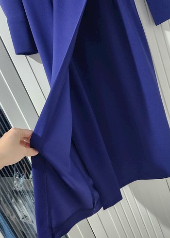 Zincir Detaylı Mor Uzun Kadın Elbise - Görsel 4