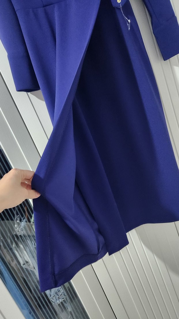 Zincir Detaylı Mor Uzun Kadın Elbise - Görsel 4