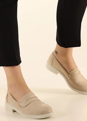 36 Beden camel Renk Loafer Kadın ayakkabı