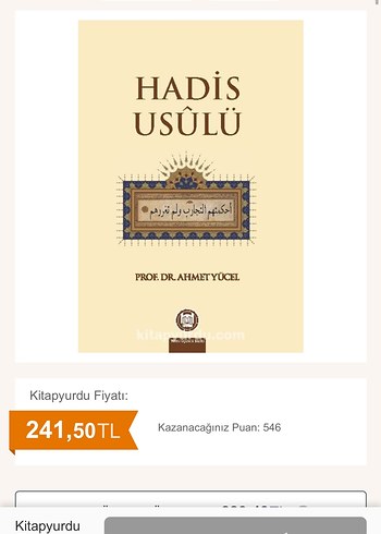 Hadis Usulü - Prof. Dr. Ahmet Yücel