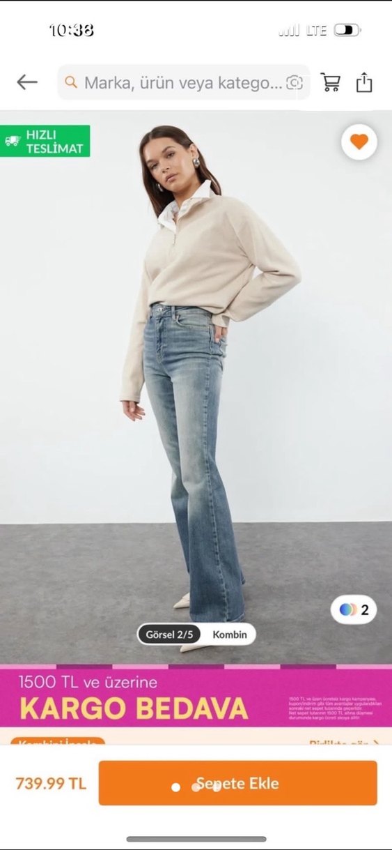 Vintage jeans - Görsel 2