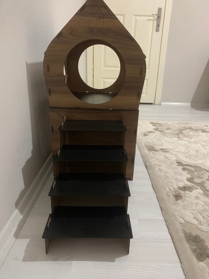 Kahverengi Kedi Tırmanma Evi - Görsel 2