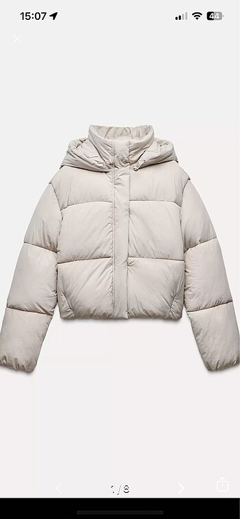 ZARA Water Repellent Şişme Anorak Mont