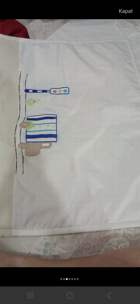 Nakışlı Beyaz Çocuk Uyku Aksesuarı - Görsel 4