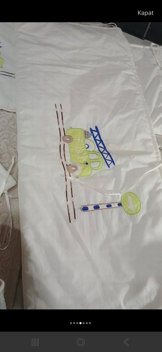 Nakışlı Beyaz Çocuk Uyku Aksesuarı - Görsel 3