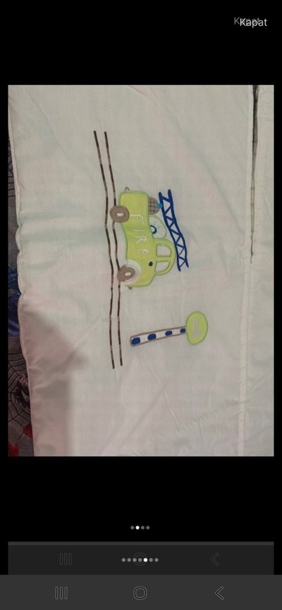 Nakışlı Beyaz Çocuk Uyku Aksesuarı - Görsel 2