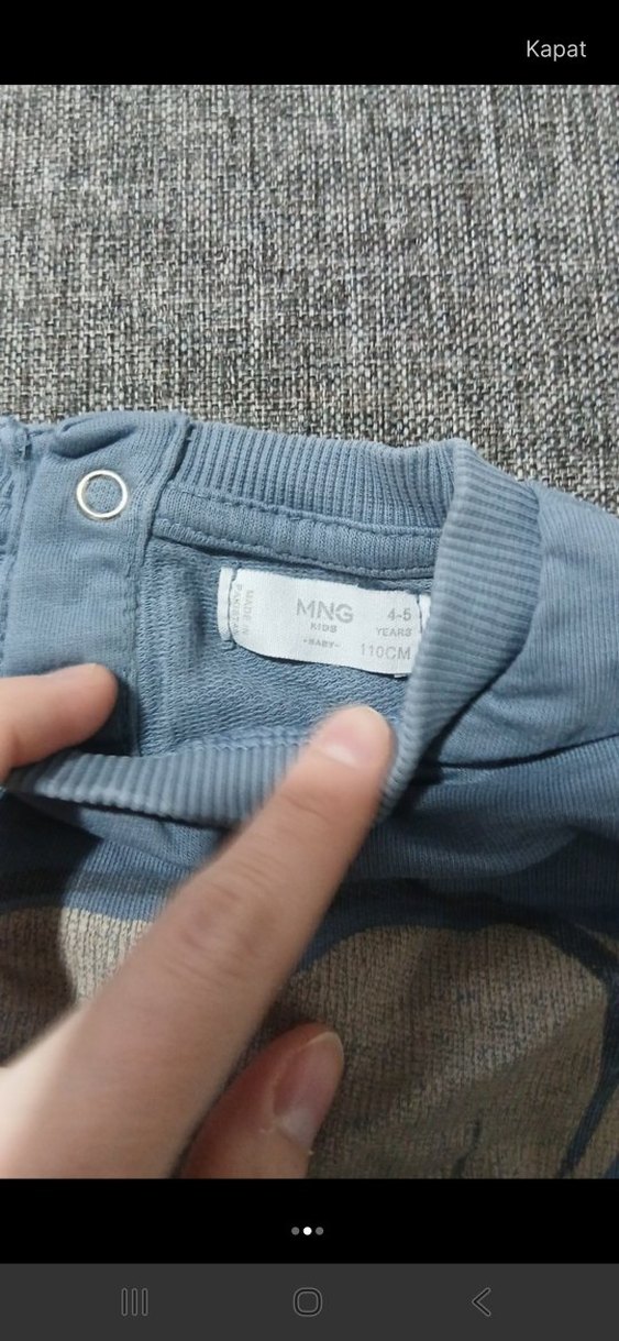 Erkek Çocuk Gri Baskılı Sweatshirt - Görsel 2