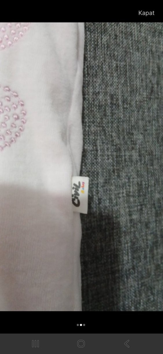 Pembe Nakışlı Örgü Bebek Kız Tulumu - Görsel 2