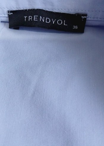 Mavi Kadın Keten Uzun Kollu Gömlek - Görsel 2