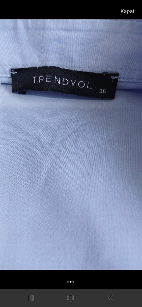 Mavi Kadın Keten Uzun Kollu Gömlek - Görsel 2