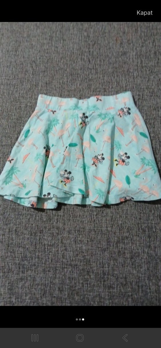 Kız Çocuk Çok Renkli Pileli Etek - Görsel 3