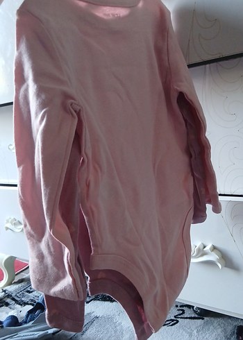 Uzun Kollu Pembe Bebek Kız Body - Görsel 2