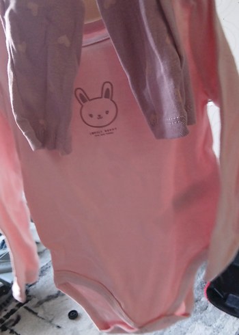 Uzun Kollu Pembe Bebek Kız Body - Görsel 3