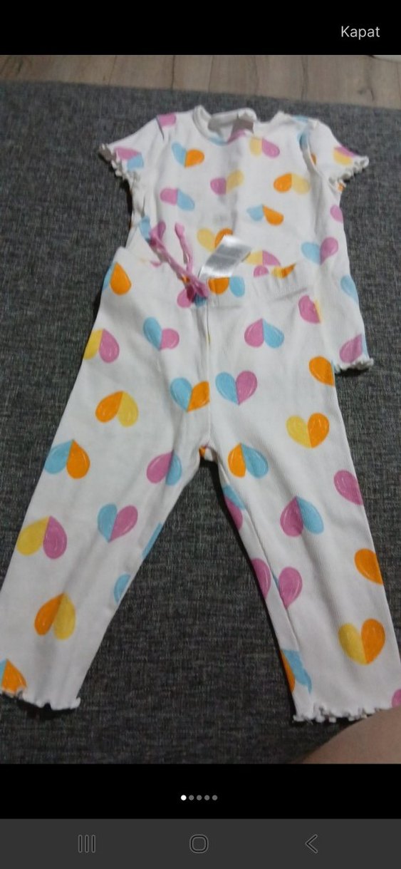 Pamuklu Pastel Renkli Desenli Çocuk Pijama Takımı - Görsel 3