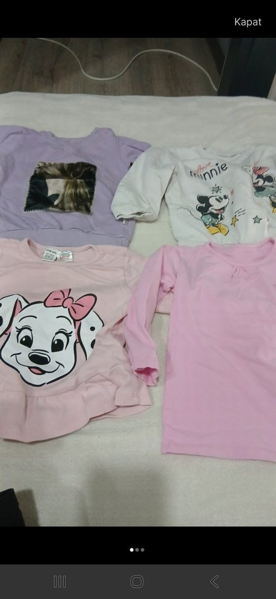 Pembe Kız Çocuk Uzun Kollu Baskılı Tişört - Görsel 3