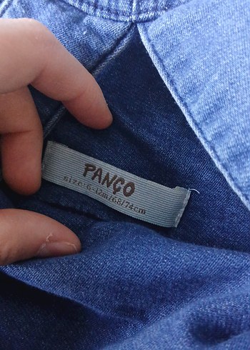 Mavi Nakışlı Erkek Çocuk Kot Tulum - Görsel 3