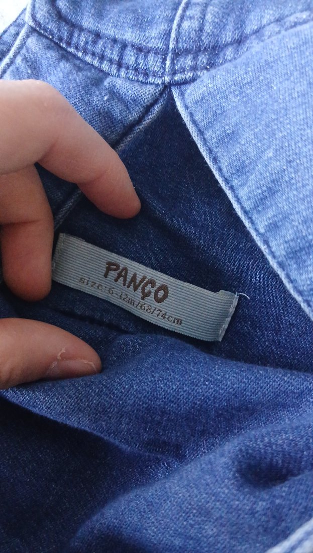 Mavi Nakışlı Erkek Çocuk Kot Tulum - Görsel 3