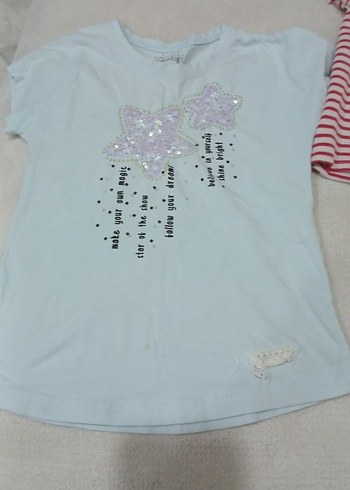 Kız Çocuk Kırmızı Çizgili Uzun Kollu Tişört - Görsel 9