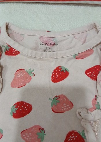 Kız Çocuk Kırmızı Çizgili Uzun Kollu Tişört - Görsel 5