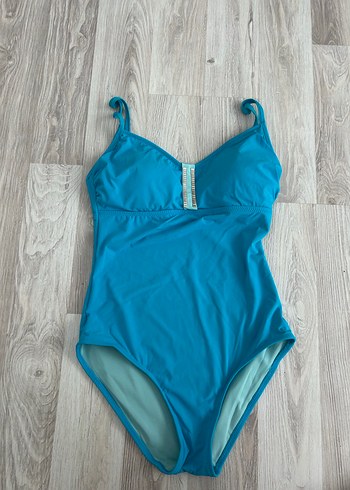 Turkuaz İnce Askılı Kadın Mayo - Görsel 2