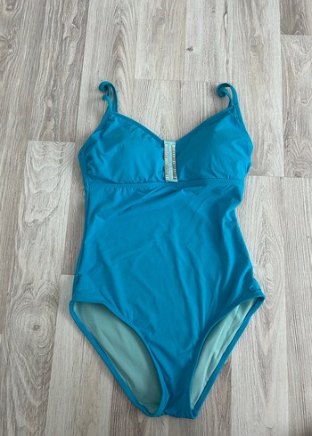 Turkuaz İnce Askılı Kadın Mayo - Görsel 3