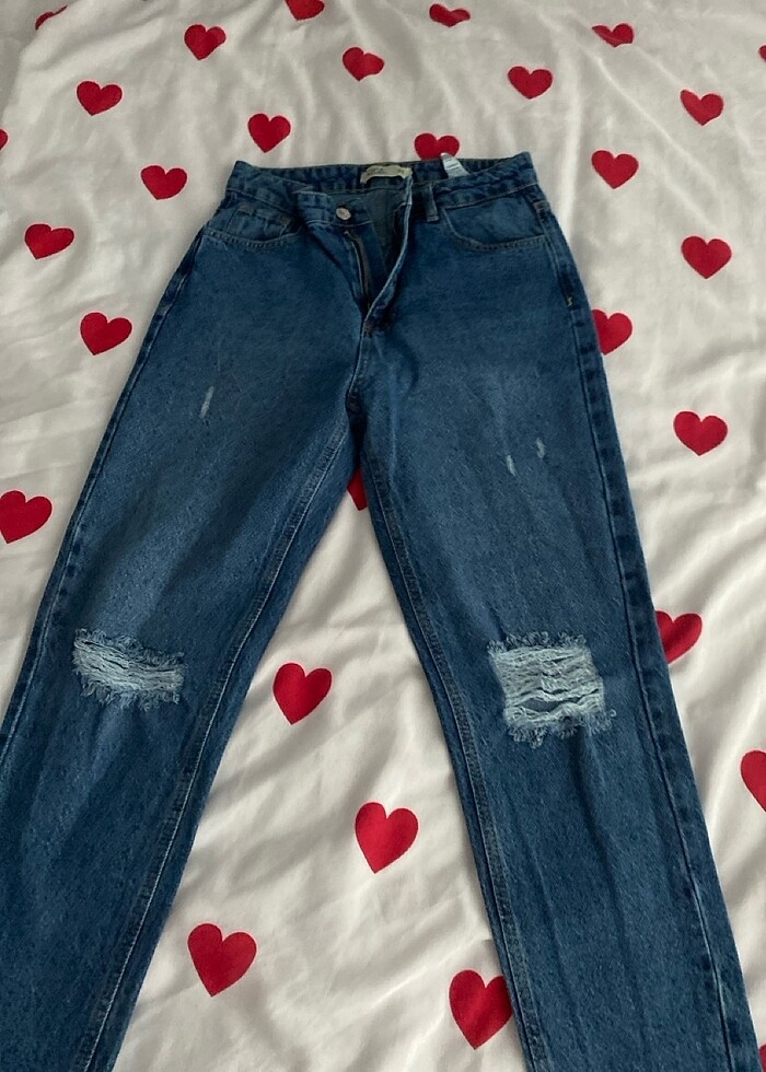 Kot pantolon yırtmaçlı - Görsel 2