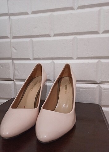 38 Beden Stiletto pudra pembe ayakkabı