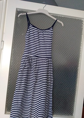 Çizgili Pleated Straplez Kadın Elbise