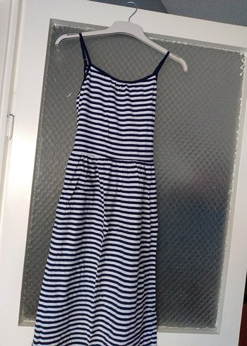LC Waikiki Çizgili Pleated Straplez Kadın Elbise