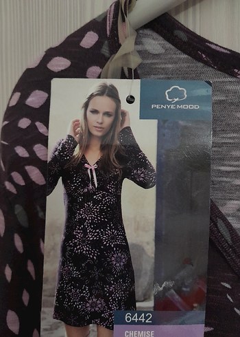 Uzun Kollu V Yaka Gecelik - Görsel 2