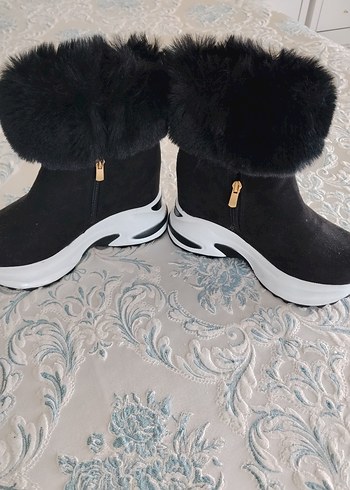 süet dolgu topuk bot - Görsel 4