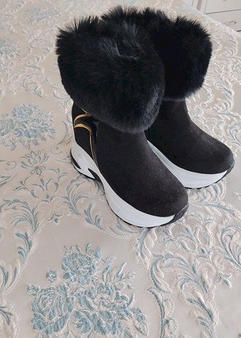 süet dolgu topuk bot - Görsel 5