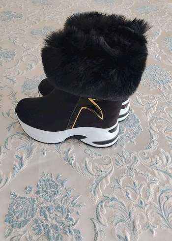 süet dolgu topuk bot - Görsel 2