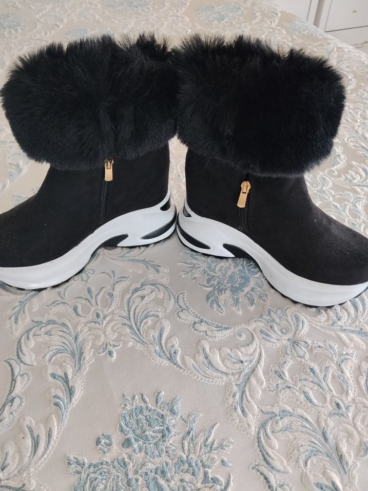 süet dolgu topuk bot - Görsel 4