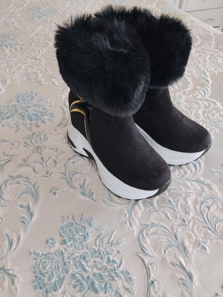 süet dolgu topuk bot - Görsel 5