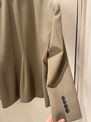 l Beden haki Renk Satıldı Zara kruvaze blazer