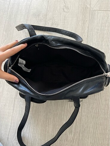  Beden siyah Renk Stradivarius çok cepli siyah çanta