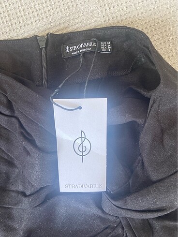 36 Beden Stradivarius siyah keten şort etek