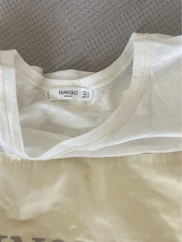 m Beden Mango tshirt beyaz