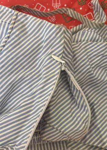 Çizgili, Fermuarlı, Askılı Bustiyer - Görsel 4