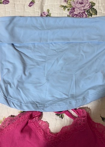 Kadın Vintage Mini Üstler Pastel Renklerde - Görsel 4