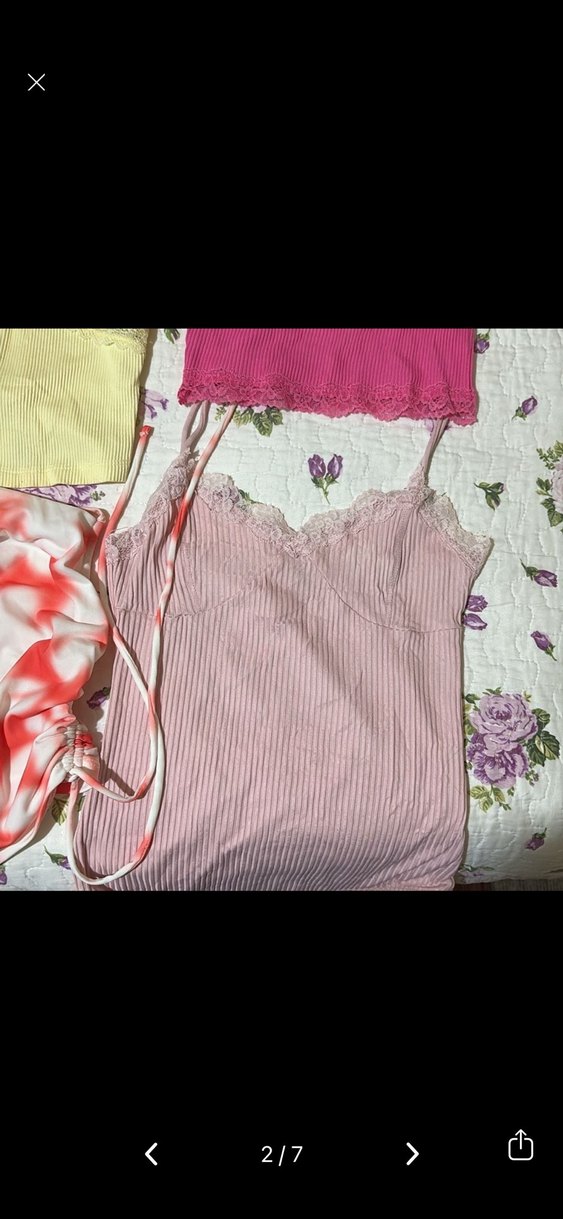 Kadın Vintage Mini Üstler Pastel Renklerde - Görsel 2