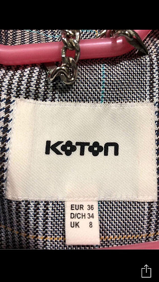 Koton Blazer ekoseli ceket 