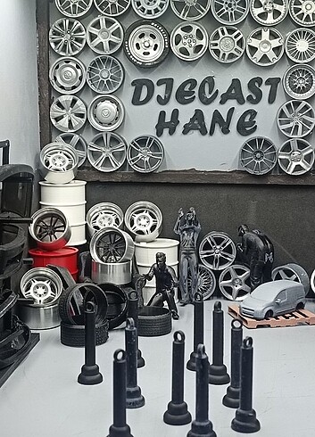 Her ölçeğe uygun basım jant lastik, diorama, figür