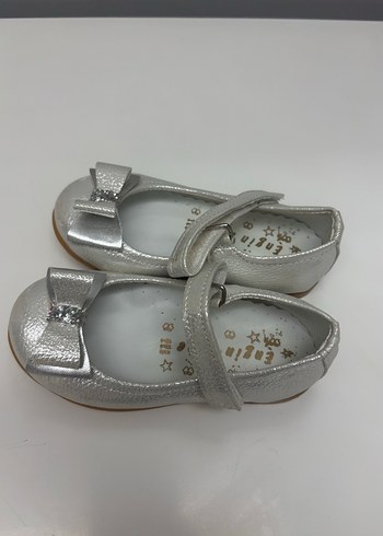 Kız Çocuk Gümüş Tokalı Babet Ayakkabı - Görsel 2