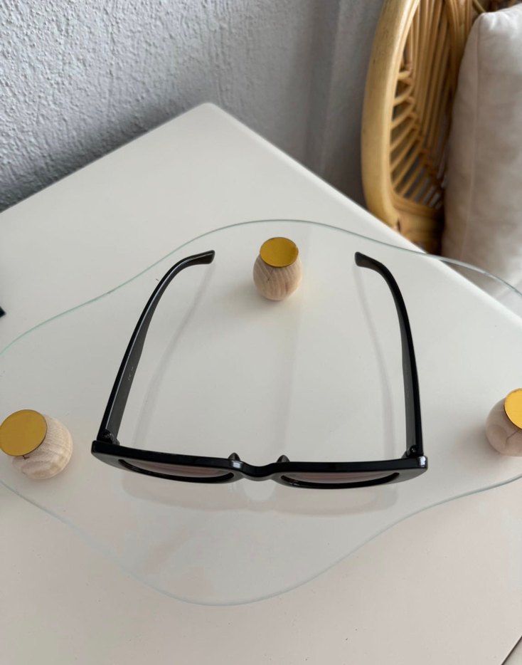 Minimalist kahveten Kadın Güneş Gözlüğü - Görsel 2