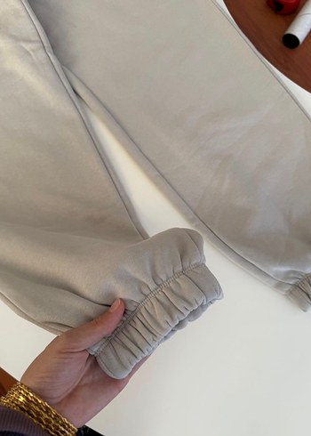 Taş rengi Rahat Kesim Kadın Eşofman Altı kışlık - Görsel 2