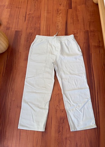 Erkek Beyaz Regular Fit Street Style Pantolon - Görsel 2