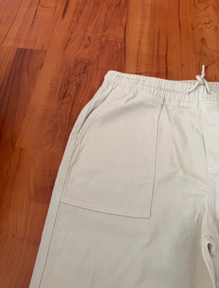 Erkek Beyaz Regular Fit Street Style Pantolon - Görsel 3